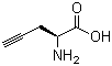 (2S)-2-氨基-4-戊炔酸分子式结构图