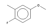 4-氟-3-甲基苯甲醚分子式结构图