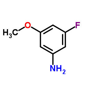 3-氟-5-甲氧基苯胺分子式结构图