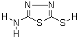 5-氨基-1,3,4-噻二唑-2-硫醇分子式结构图