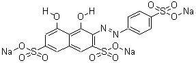 对磺基苯偶氮变色酸三钠分子式结构图