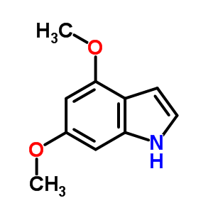 4,6-二甲氧基吲哚分子式结构图
