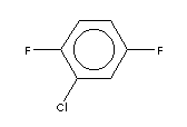 2-氯-1,4-二氟苯分子式结构图