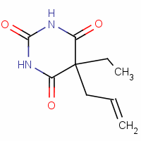 5-烯丙基-5-乙基巴比妥酸分子式结构图