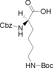 N-苄氧羰基-N'-叔丁氧羰基-L-赖氨酸分子式结构图