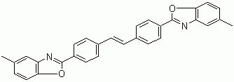 4,4-双(5-甲基-2-苯并噁唑基)二苯乙烯分子式结构图