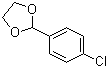 2-(4-氯苯基)-1,3-二氧戊环分子式结构图