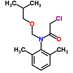 2-氯-N-（2,6-二甲基苯基）-N-[（2-甲基丙氧基）甲基]乙酰胺分子式结构图