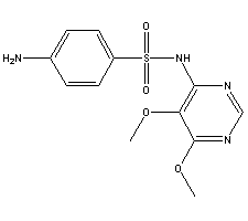 磺胺邻二甲氧嘧啶分子式结构图