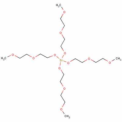 四[2-(2-甲氧乙氧基)乙基]硅酸酯分子式结构图