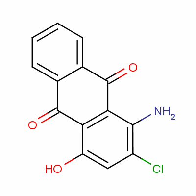 1-氨基-2-氯-4-羟基蒽醌分子式结构图