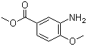 3-氨基-4-甲氧基苯甲酸甲酯分子式结构图