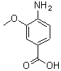 4-氨基-3-甲氧基苯甲酸分子式结构图