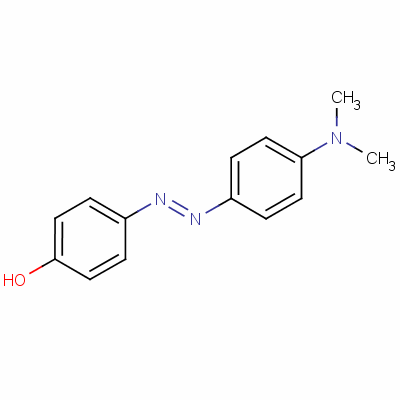 4-羟基-4'-二甲氨基偶氮苯分子式结构图