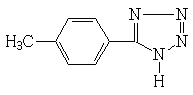 5-(对甲苯基)-1H-四氮唑分子式结构图