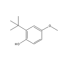 叔丁基-4-羟基茴香醚分子式结构图