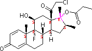 丙酸氯倍他索分子式结构图