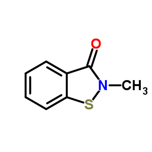 N-甲基-1,2-苯并异噻唑啉-3-酮分子式结构图