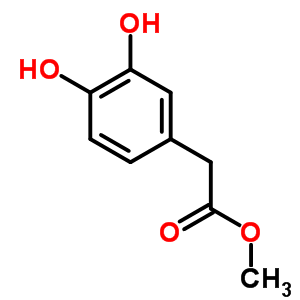 3,4-二羟基苯乙酸甲酯分子式结构图