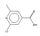 2-氯-6-甲基吡啶-4-羧酸分子式结构图