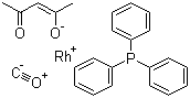 羰基乙酰丙酮(三苯基磷基)铑(I)分子式结构图