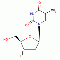 3'-脱氧-3'-氟胸苷分子式结构图