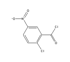 2-氯-5-硝基苯甲酰氯分子式结构图