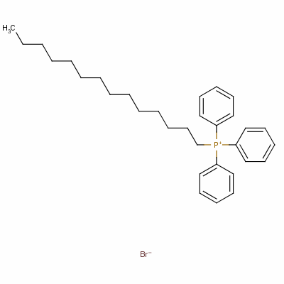 (1-十四烷基)三苯基溴化磷分子式结构图