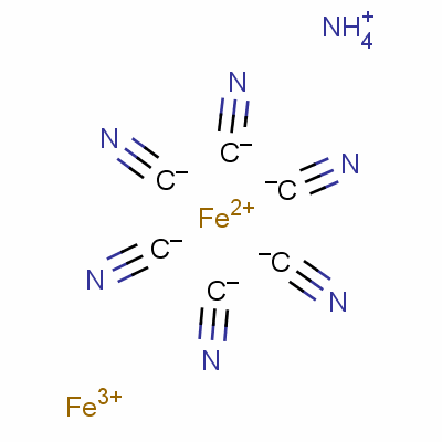 水合六氰高铁酸铵(III)分子式结构图