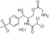 甲砜霉素甘氨酸酯盐酸盐分子式结构图