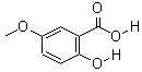 5-甲氧基水杨酸分子式结构图