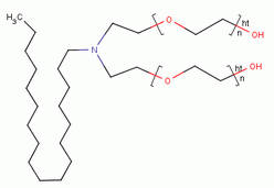 十八胺聚氧乙烯(2)醚分子式结构图