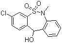 3-氯-6,11-二氢-6-甲基二苯并[c,f][1,2]硫氮杂卓-11-醇 5,5-二氧化物分子式结构图