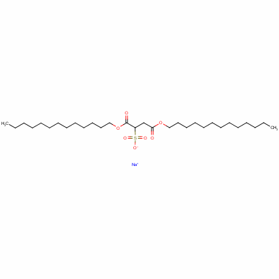 硫代丁烯二酸-1,4-二(十三烷基酯)钠盐分子式结构图