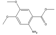 2-氨基-4,5-二甲氧基苯甲酸甲酯分子式结构图