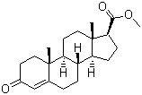 雄甾-3-酮-4-烯-17bata-羧酸甲酯分子式结构图