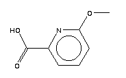 2-羧酸-6-甲氧基吡啶分子式结构图