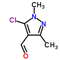 5-氯-1,3-二甲基-1H-吡唑-4-甲醛分子式结构图