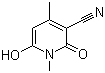 1,4-二甲基-3-氰基-6-羟基-2-吡啶酮分子式结构图