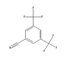 3,5-双三氟甲基苯腈分子式结构图