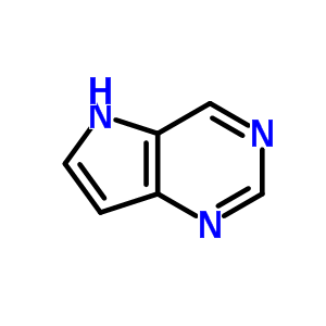 5H-吡咯[3,2-D]嘧啶分子式结构图