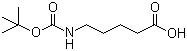 5-(N-叔丁氧羰基氨基)戊酸分子式结构图