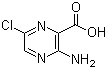 3-氨基-6-氯吡嗪-2-甲酸分子式结构图