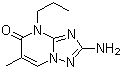 2-氨基-6-甲基-4-丙基-[1,2,4]三唑并[1,5-a]嘧啶-5-酮分子式结构图