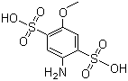 4-甲氧基苯胺-2,5-双磺酸分子式结构图