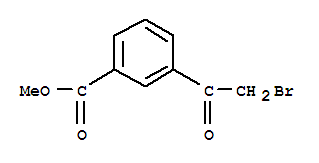 3-(2-溴乙酰基)苯甲酸甲酯分子式结构图