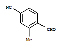 4-甲酰基-3-甲基苯腈分子式结构图