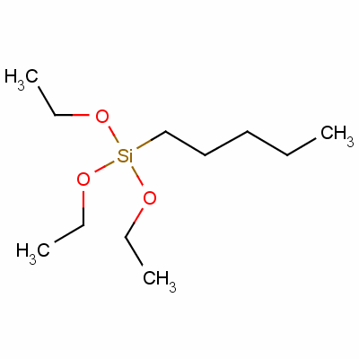 戊基三乙氧基硅烷分子式结构图