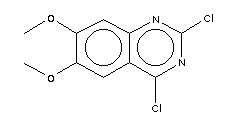 2,4-二氯-6,7-二甲氧基喹唑啉分子式结构图