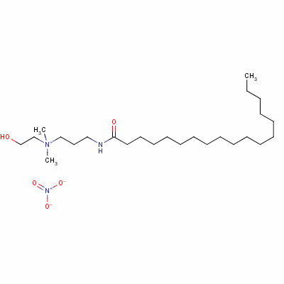 硬脂基酰胺丙基-2-羟乙基硝酸铵分子式结构图